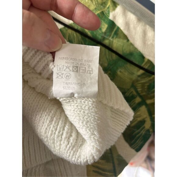 Maria Pavan Women’s White Faux Pearl Embellished Sweater Long Sleeve Size Small - Picture 5 of 14